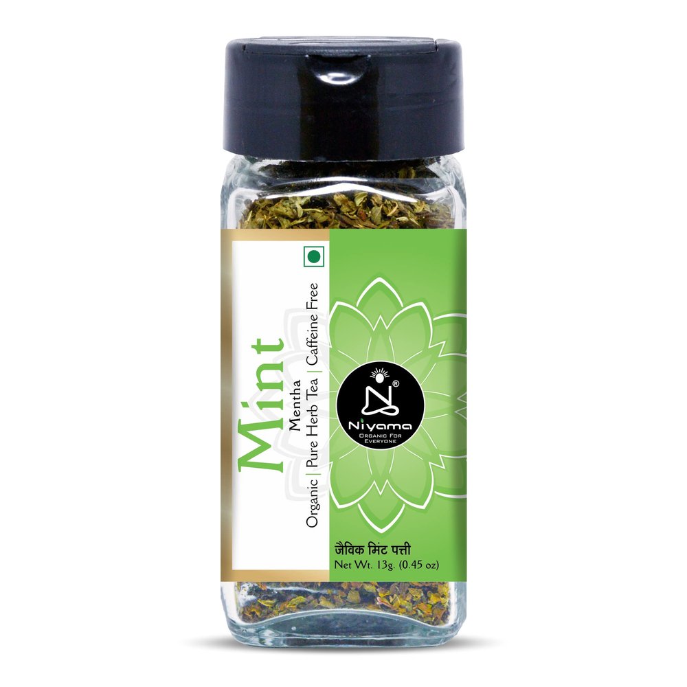 Niyama Mint leaves Tea, Dried Organic Pure Herbal Tea, Caffeine Free 13Gm.