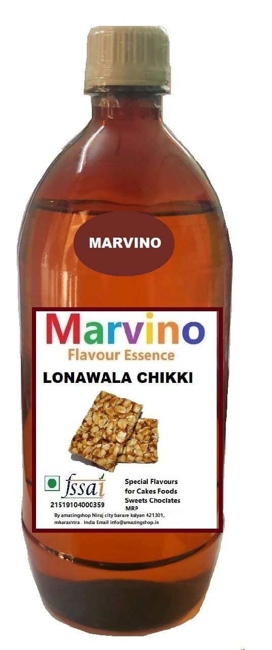 Marvino Lonavala Chikki Food Flavours Essence for Cakes Whipcream Fondant Sweets Ice-Creams Chocolates Flavoring Syrup