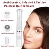 Electric Eyebrow Trimmer, Facial Hair Removal for Women, 3 in 1 Rechargeable Body Hair Razor, Painless and Flawless Electric Hair Remover Kit for Lady Face Peach Fuzz Lips Chin Arms Legs Bikini, White view 2