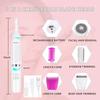 Electric Eyebrow Trimmer, Facial Hair Removal for Women, 3 in 1 Rechargeable Body Hair Razor, Painless and Flawless Electric Hair Remover Kit for Lady Face Peach Fuzz Lips Chin Arms Legs Bikini, White view 3