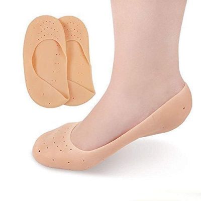 Nirgun Empex Anti Crack Full Length Silicone Foot Protector Moisturizing Socks for Foot-Care and Heel Cracks,socks for cracked feet,heel pad for heel pain,anti crack heel moisturizing(4 pair)