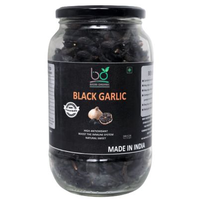 Bhumi Organic Black Garlic - Peeled Cloves, Ready to Eat, Highly Nutritious (100Gm)