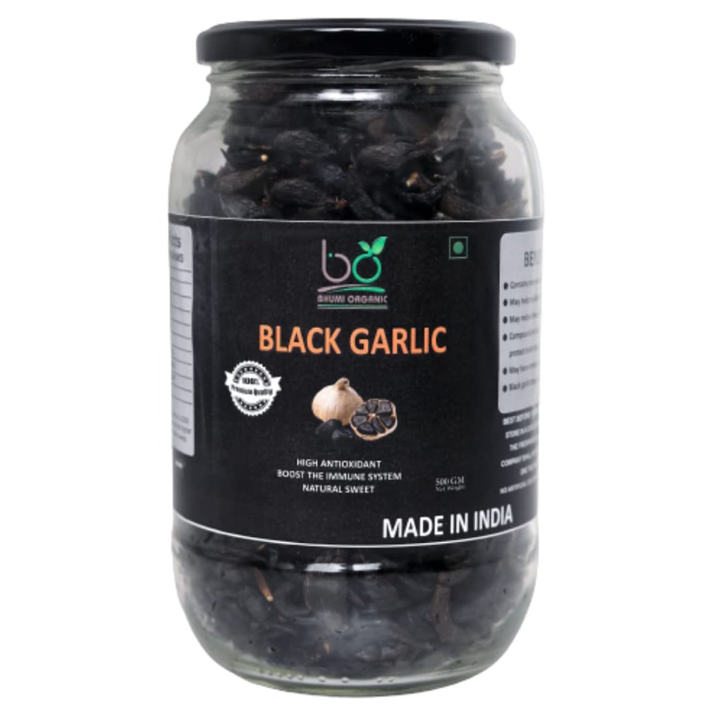 Bhumi Organic Black Garlic - Peeled Cloves, Ready to Eat, Highly Nutritious (100Gm)