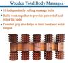 AB CRAFT Rose Wooden Acupressure Back Massager For Full Body Massager Pain Relief Multi-Purpose Body Massager With 10 Manual Massage Roller Brown Color (Pack of 2) view 4