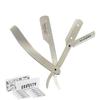 Barber Straight Razor - Stainless Steel Straight Razor Kit with 10 Derby Premium Blades (Chrome) view 1
