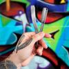 Barber Straight Razor - Stainless Steel Straight Razor Kit with 10 Derby Premium Blades (Chrome) view 2