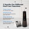 Perfora Smart Water Dental Flosser - 300ml | 2 Year Warranty | 5 Water Pressure Settings & 5 Nozzles, 1500mAh Battery | Rechargeable Dental Floss for Teeth Oral Care, IPX7 Waterproof (Black Gold) view 3