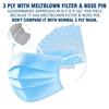 GIRIRAJ MART Unisex Non-Woven Fabric Disposable Surgical Mask-Pack of 100 | 3 Layer, 3 Ply Use and Throw Mask for Face (Blue, Without Valve) view 3