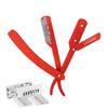 Barber Straight Razor - Stainless Steel Straight Razor Kit with 10 Derby Premium Blades (Red) view 1