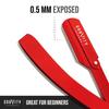 Barber Straight Razor - Stainless Steel Straight Razor Kit with 10 Derby Premium Blades (Red) view 3
