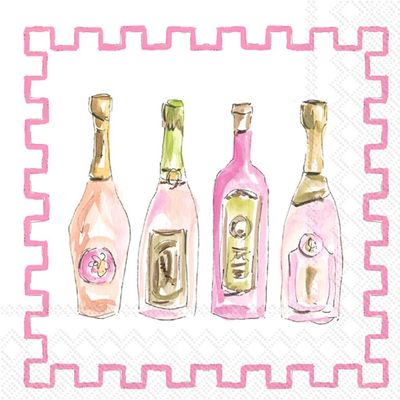 IHR Ideal Home Range Cocktail Napkins Rosanne Beck Disposable 3-Ply Paper Party Napkin Pack, 5" x 5", Champagne, 20-Count