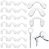 24 Pieces U Shaped Eyeglasses Nose Pads, Screw in Glasses Strap Bridge Silicone Nose Pads, 3 Size 42mm 32mm 28mm, Transparent Eyeglasses Nose Pads for Anti Slip Anti Drop Glasses Fixing Tool view 1