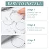 24 Pieces U Shaped Eyeglasses Nose Pads, Screw in Glasses Strap Bridge Silicone Nose Pads, 3 Size 42mm 32mm 28mm, Transparent Eyeglasses Nose Pads for Anti Slip Anti Drop Glasses Fixing Tool view 3