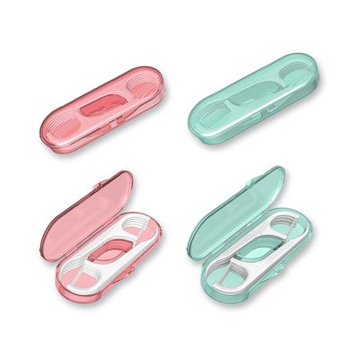 Dental Floss case Travel Floss Professional Toothpicks Sticks Dental Floss Picks 20 Picks Threader Flosser with 2 Storage Cases, flossing for Family,Hotel,High Toughness Travel