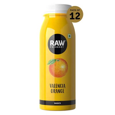 Raw Pressery Valencia Orange Juice (12 x 250ml) Rich in Vitamin C, Natural Energizer & Immunity Booster, Healthy Juice, No Added Sugar
