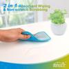 12 Pack Scrub & Wipe Cloths, Dual-Sided Sponges for Kitchen, All-Purpose Cloth for Dishes, Pots, Pans, Non-Stick Cookware, Countertops (Red, Yellow, Blue) view 4