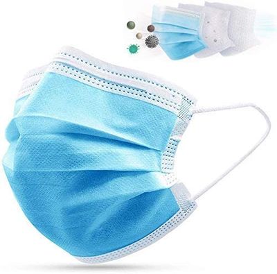 GIRIRAJ MART Disposable Surgical mask with 3 Layered Filtration Mask - Pack of 100
