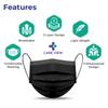 Medohealthy 3 Ply Disposable Face Masks (Pack of 100,Black) with nose pin BIS, (ISI) Certified mask with Melt blown layer view 4