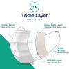 Medohealthy 3 Ply Disposable Face Masks (Pack of 100,White) with nose pin BIS, (ISI) Certified mask with Melt blown layer view 3