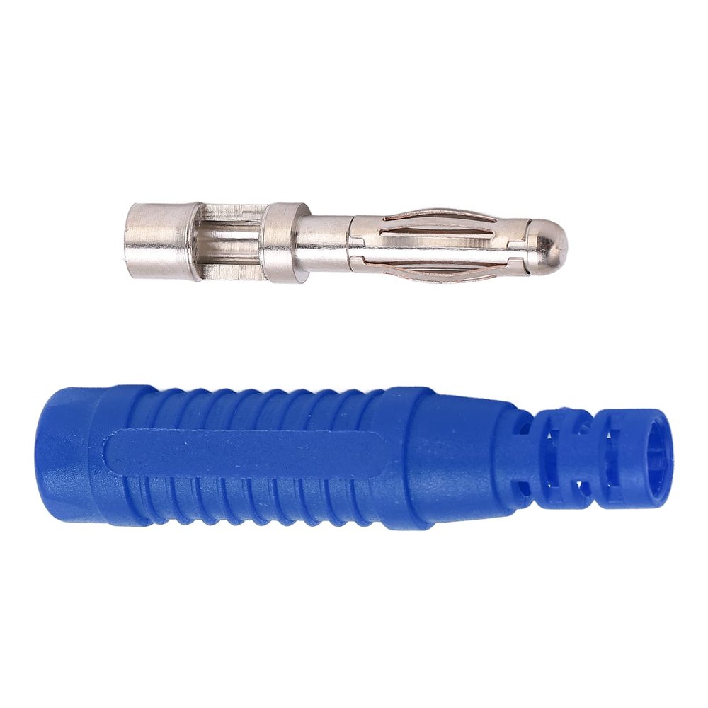 Banana Plugs, Fine Workmanship Banana Jack Sensitive with Housing for Testing Equipment(Blue)