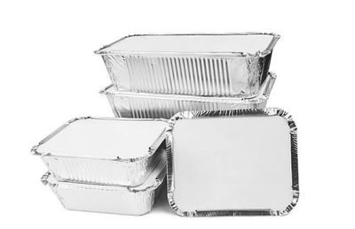 GG Food Storage Containers 750ml (50qty) Disposable Aluminium Foil Containers with Lid for Takeaway Fast Food Packaging