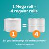 Angel Soft Toilet Paper, 4 Mega Rolls = 16 Regular Rolls, 2-Ply Bath Tissue view 3