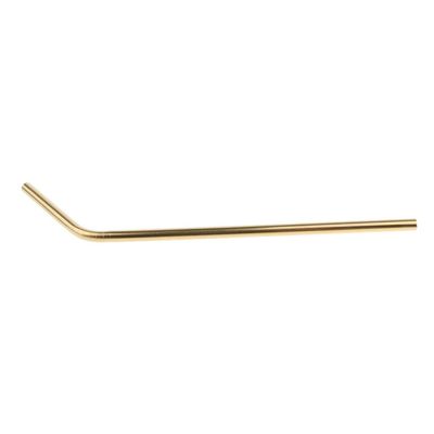 EXPORA 10 Pieces Reusable Metal Stainless Steel Drinking Straws Curved Gold