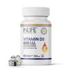 INLIFE Vitamin D3 600 IU Cholecalciferol Supplement with Coconut Oil for Better Absorption, For Men & Women, Immunity, Bone Health, Muscles - 60 Liquid Filled Capsules (Pack of 1) view 1
