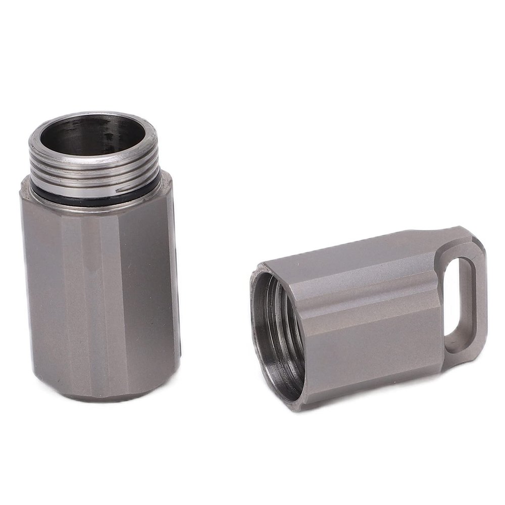 Alloy Medicine Bottles, Oxidation Resistance Pills Holder Wear Resistant Waterproof for Outdoor Camping for Hiking
