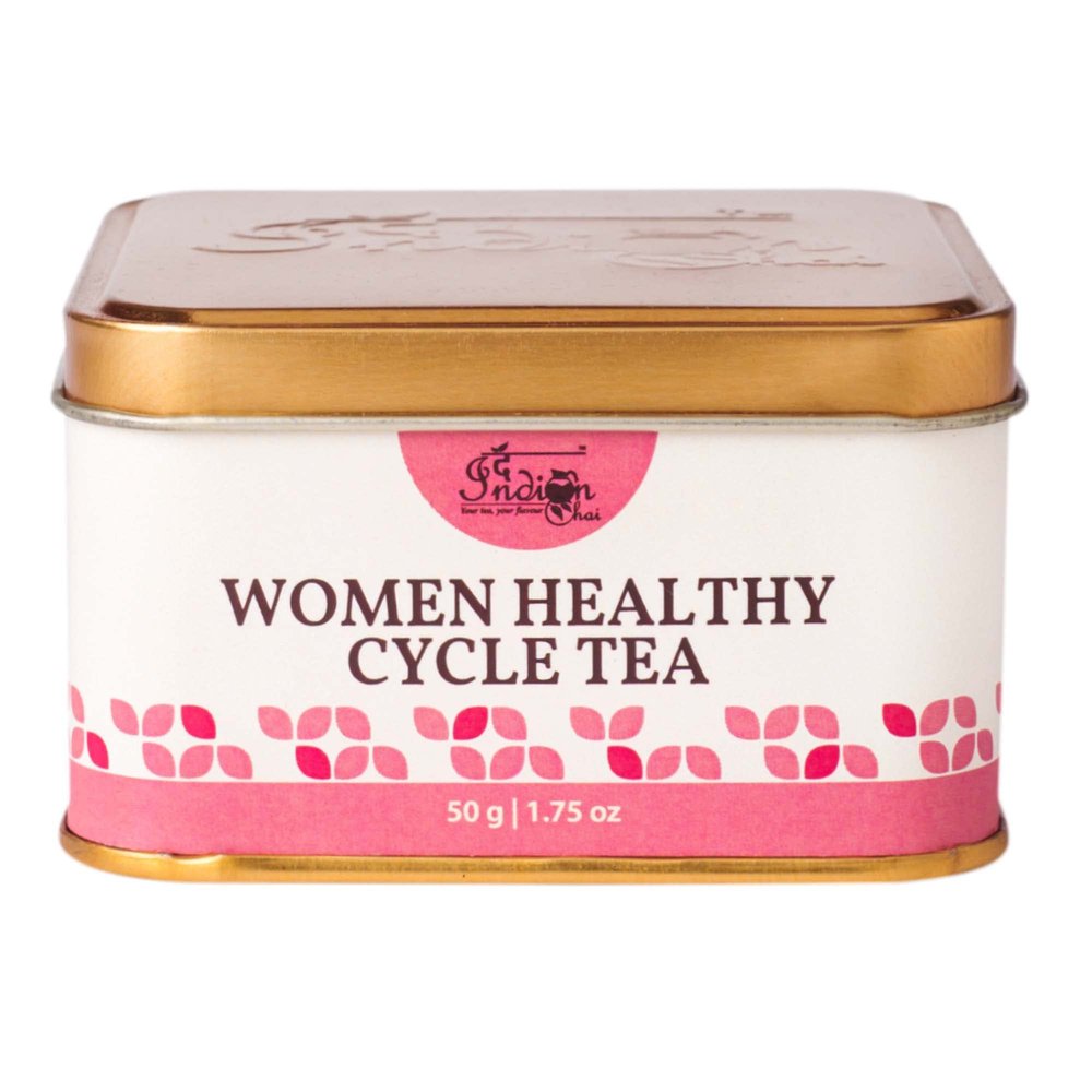 The Indian Chai Women Healthy Cycle Tea 50g | Herbal Tea with Raspberry Leaf, Dandelion, Nettle, Chamomile & More | Supports Hormonal Balance, Comfort & Inner Wellness | Caffeine-Free