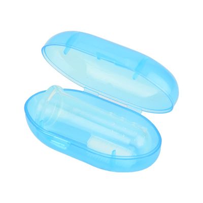 Baby Toothbrush, Massage Gums Good Oral Habits Transparent Baby Teeth Massager Safe for Toddlers for Daily Use(Blue)