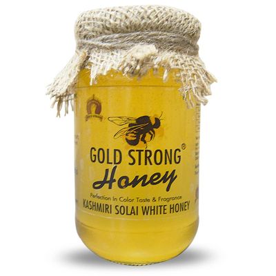 Gold Strong Kashmiri Solai White Honey | Avialble in 1 KG, 500 gm, 250 gm & 125 gm Packaging | Fresh Raw Honey Enriched with Vitamins & Minerals is A Treasure Trove of Medicinal ,Gift for Diwali,Navratri,Festival, Dhanteras