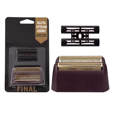 DODAER Professional 5 Star Series Finale Shaver Replacement Foil And Cutter Bar Assembly Compatible With Wahl Shaver Foil 7031-100, 7043-100 Super Close Shaving Replacement Heads (Red)