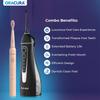 ORACURA Daily Care Combo OC200 Smart PLUS Water FlosserBlack & SB200 Sonic Lite Electric Rechargeable Toothbrush Peach view 2