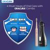 ORACURA Daily Care Combo OC200 Smart PLUS Water FlosserBlack & SB200 Sonic Lite Electric Rechargeable Toothbrush Peach view 3