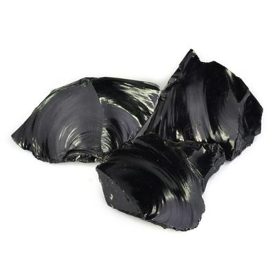 Crystu Natural Black Obsidian Rough, Raw Stone 250 Grams, Black Obsidian Raw Stones
