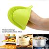 Pot Pinch Mitts, Finger Protection Bright Color Flexible Silicone Professional Compact Portable Heat Resistant Pinch Mitts for Depilatory Wax Pot(green) view 2