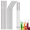 Mini Storify Truly Organic Reusable Stainless Steel Metal Straws (3 Straight & 3 Bent) with 1 Brush with Cloth Pouch Cover Steel Straws for Kids & Adults view 1
