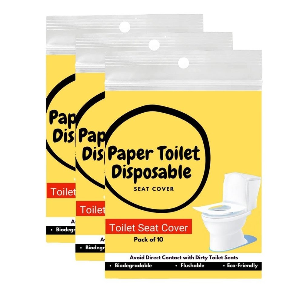 Guardian Disposable Toilet Seat Cover, 10 Sheets | Prevent Direct Contact Unhygienic Seats | Easy to Use and Dispose, Flushable Paper DTDCY Pack of 3