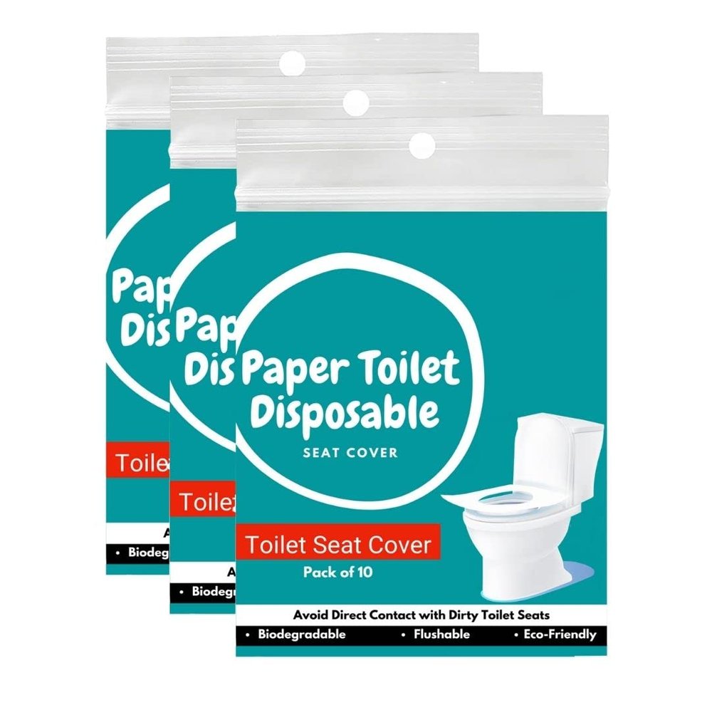 Guardian Disposable Toilet Seat Cover, 10 Sheets | Prevent Direct Contact Unhygienic Seats | Easy to Use and Dispose, Flushable Paper DTDCBL Pack of 3