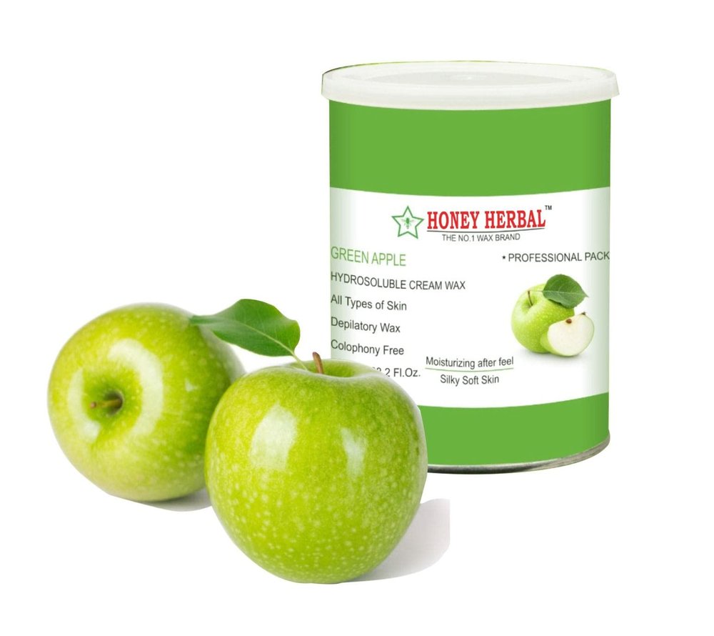 Clinch Hub Hair Removal Wax For Arms, Chest, Legs, Back and Full Body Hot Wax (800 grams) (Green Apple)