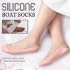Anti crack full length silicone gel moisturizing heel pad socks for Foot-Care heel cracks Foot Protector Cracked Feet, Heel Pad for Heel pain relief for Men and Women (Beige, Free Size) 1 Pair view 2