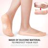 Anti crack full length silicone gel moisturizing heel pad socks for Foot-Care heel cracks Foot Protector Cracked Feet, Heel Pad for Heel pain relief for Men and Women (Beige, Free Size) 1 Pair view 3