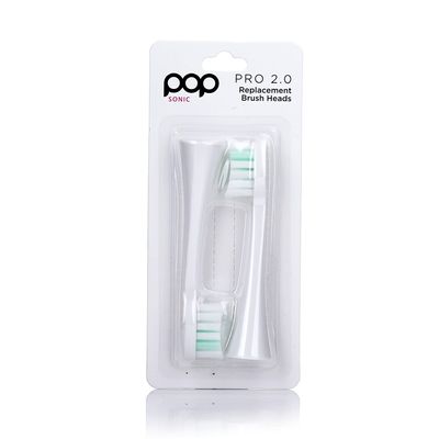 Pop Sonic Replacement Toothbrush Heads Fit's with Pro 2.0 Sonic Toothbrush - Pack of 2