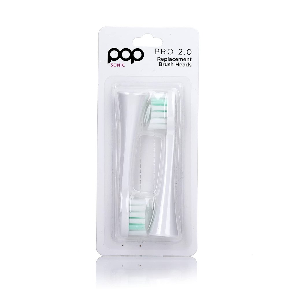 Pop Sonic Replacement Toothbrush Heads Fit's with Pro 2.0 Sonic Toothbrush - Pack of 2