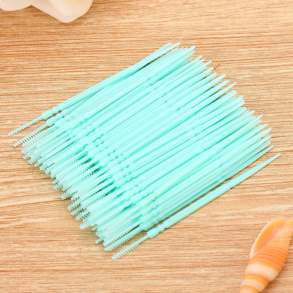 Toothpick, Teeth Cleaning Toothpick, Toughness 100Pcs for Elderly Home(Apple Green)