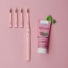 ORACURA SB200 Peach Smart Sonic Toothbrush for Men & Women + Smart Sonic Electric Tooth Brush with 3 Brush Heads + Healthy Gums Natural Toothpaste (Grapes) view 2