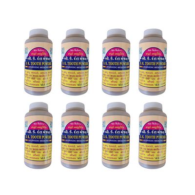 BK Dantmanjan Ayurvedic Tooth Powder 50gram (Pack of 8) best for Teeth Care & Cavity problem