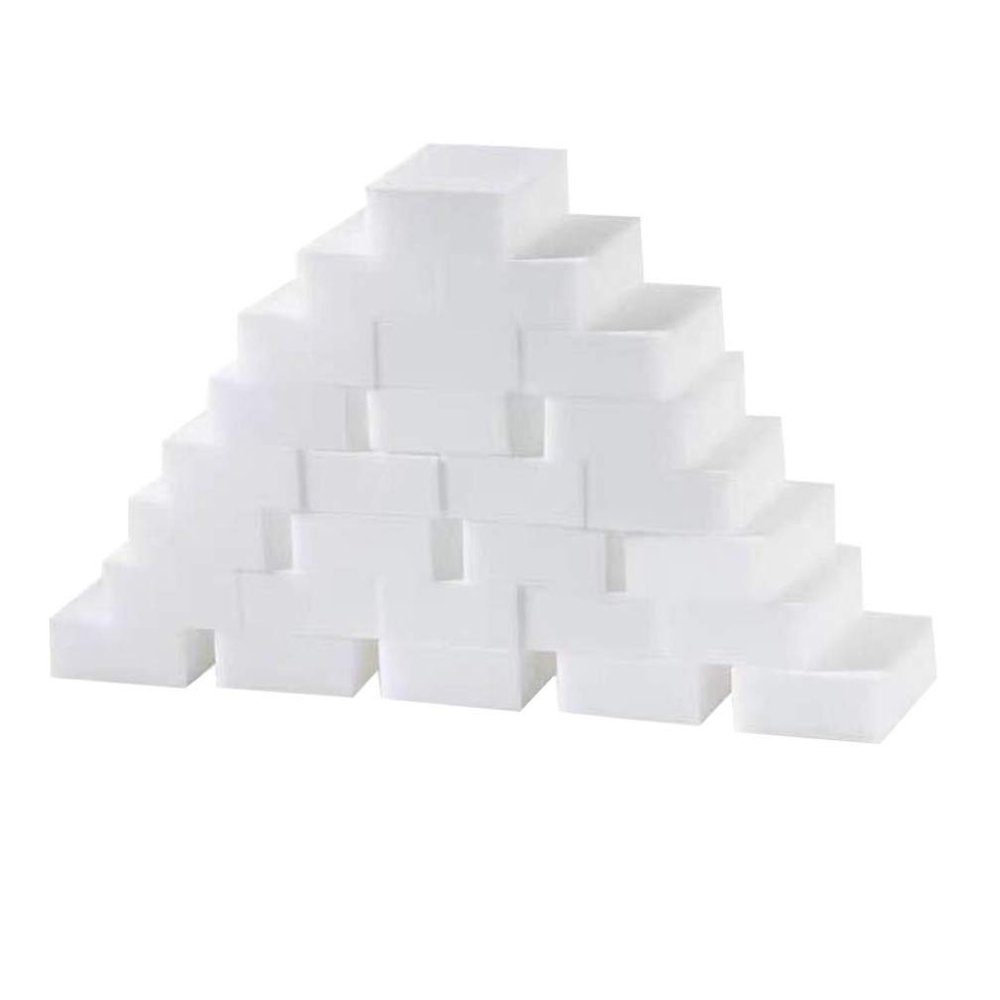 Cabilock 50pcs Household Cleaning Sponge Cleaning Pads Kitchen Cleaning Sponge Brush Washing up Sponge Bubble Foam Dishwashing Sponge Pad Sponge Block high Density White