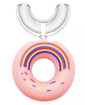 DC DECORIO- A UNIQUE PRODUCT RANGE Dc Decorio Tooth Brush Head 360 Degree Cleansing U Shaped Toothbrush For Kids Baby (Rainbow-Pink), Manual, Pack of 1